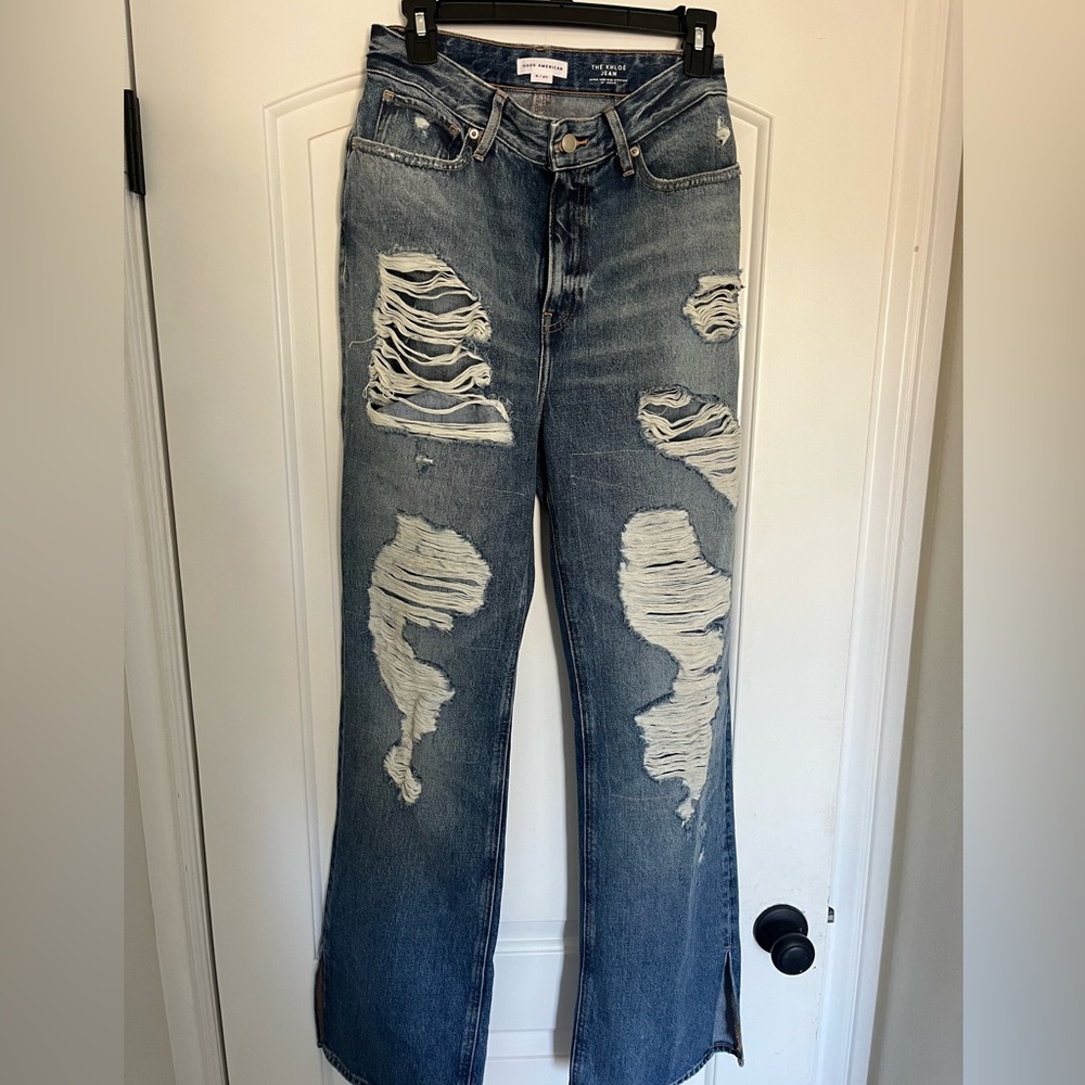 Good American Blue distressed Denim Jeans